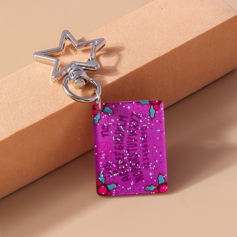 Wholesale Cartoon Pink Love Acrylic Keychain